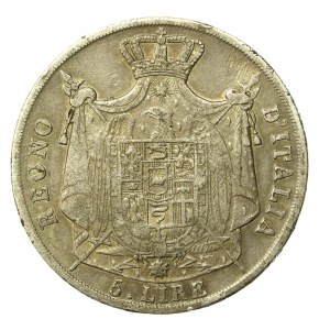 Itálie, 5 lir 1809, Milán (703)