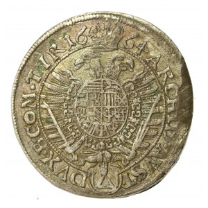 Rakousko, Leopold I., 15 krajcarů 1664, Neuburg, vzácný (705)