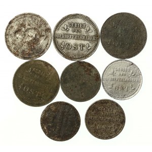 Ober-Ost, zestaw 2-3 kopiejki 1916. Razem 8 szt. (923)