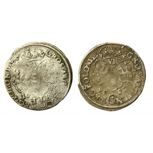Jan III Sobieski, zestaw szóstaków. W tym rzadszy. Razem 2 sztuki (962)