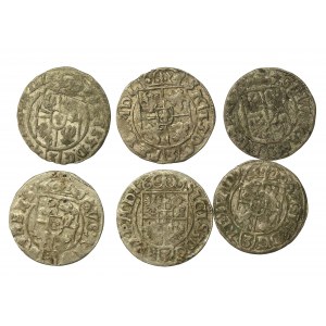 Zygmunt III Waza, zestaw półtoraków. Razem 6 sztuk (968)