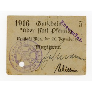 Wejherowo/Neustadt Wpr., 5 fenigów 1916 (336)