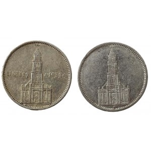 Niemcy, III Rzesza, zestaw 5 marek 1934 Berlin. Razem 2 szt. (1227)