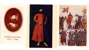 King Stefan Batory - patriotic postcard, 3 pcs (23)