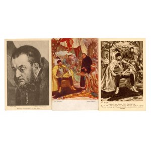 Obraz J. Matejko ,, Stefan Batory Pod Pskowem  - fragmenty. Zestaw 3szt. (35)