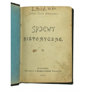 Julian Ursyn-Niemcewicz - Śpiewy Historyczne, 1904r (336)