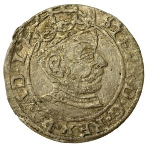 Stefan Batory, grosz 1581, Ryga - pełna data, okrągłe tarcze (417)