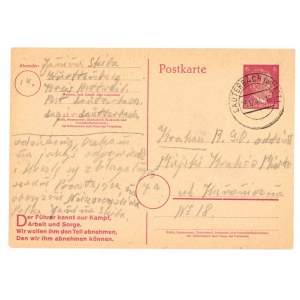 Card sent from Lauterbach labor camp to RGO Kraków dn. 26.12.44 (669)