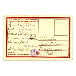 Postcard sent on name day to Jozef Pilsudski 1918 (675)