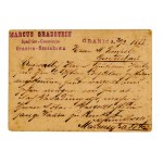 Granica, Królestwo Polskie, karta pocztowa wysłana z Granicy do Częstochowy, 1883 (681)
