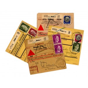 Poznan / Posen, set of parcel remittances 1941/1942, 4 pcs. (689)