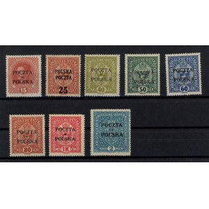 Krakovské vydání, sada 8 známek, 1919. Záruka (821)