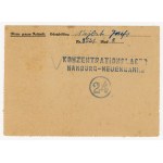 List wysłany z KL Neuengamme 1944, pięknie odbite stemple cenzora i pocztowe (1048)