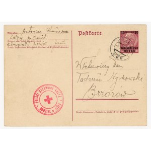 Kartka GG wysłana z Jasła 4.V.1940 ze stemplem PCK (898)
