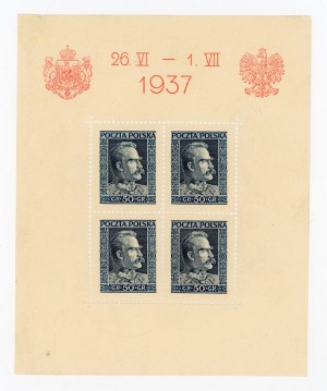 Romanian king's visit to Poland, 1937, clean block (1104)