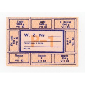 Supply card, July 1983 - P-1 (102)