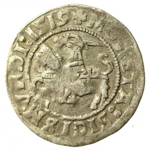 Sigismund I. der Alte, Halber Pfennig 1519, Vilnius. Rückseite 5 Punkte (531)