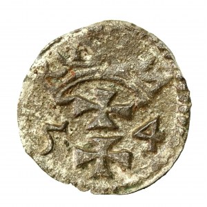 Zygmunt II August, Denar 1554, Gdańsk (888)