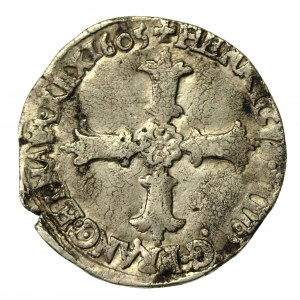 France, Henry IV, 1/4 ecu 1605 (592)