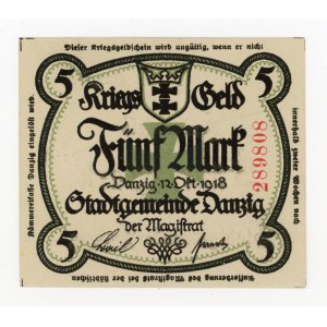Gdansk, 5 marks 1918 (156)