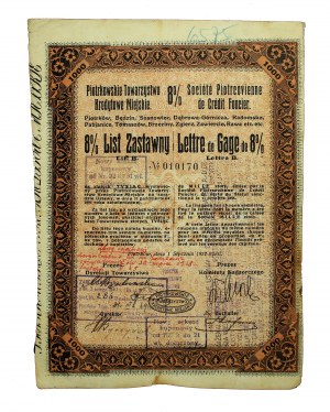 Piotrkow TKM, 8/5% pledge letter, 1000 zloty, 1927 (634)