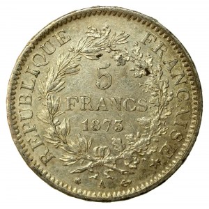 France, Third Republic, 5 francs 1873, Paris (765)