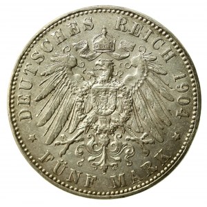 Niemcy, Prusy, Wilhelm II, 5 marek 1904 (771)