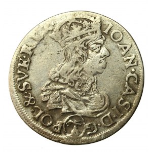 John II Casimir, Sixpence 1661 TLB, Cracow, straight shields ((963)