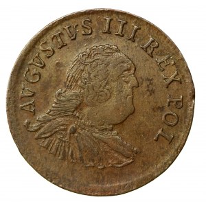August III Saxon, Grünthal penny? 1754 - numeral 3 (994)