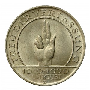 Germany, 3 Marks 1929 D - Oath (997)