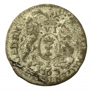 August III Sas, Szóstak 1763, Gdańsk (686)