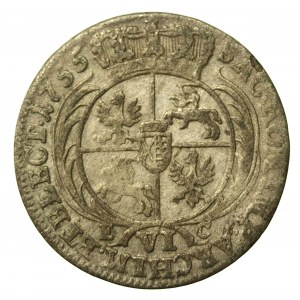 August III Sas, Szóstak 1755 EC (687)
