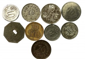 Poland, Germany, a set of replacement coins. Total of 9 pcs. (1065)
