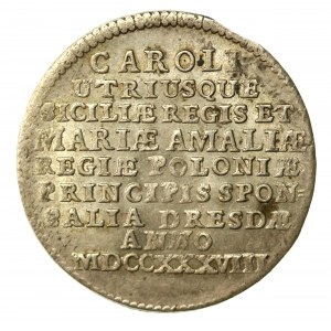 Augustus III Saxon, Two-horn 1738 - nuptial. Very nice (1159)