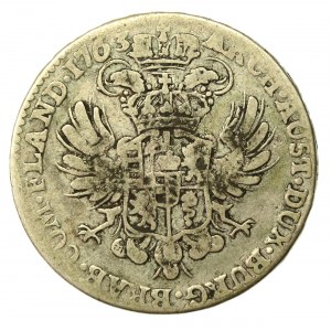 Austria, Maria Teresa, 1/2 talara 1763, Bruksela (1164)