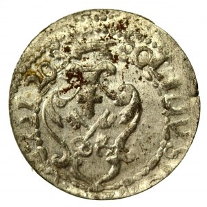 Zygmunt III Waza, Szeląg 1612, Ryga - data 1612/0S - b. rzadki (1171)