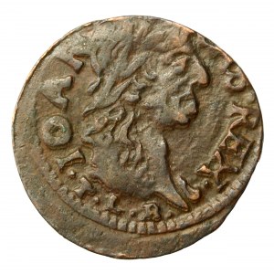 Ján II Kazimír, medený šiling (boratín), 1664, Ujazdów (1177)
