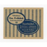Breslau/Breslau, Strassenbahn, 20 fenig 1922 green subprint - Municipal coat of arms - Froehlich advertisement (417)