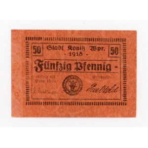 Chojnice/Konitz, Stadt, 50 fenigów 1919; podpisy - Dr. Molkentin-Paetzold (439)