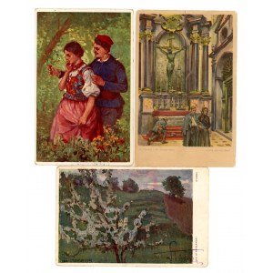 Set of 3pcs. - art postcards (205)