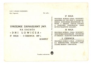 Lowicz - Postcard - Invitation to the celebration of Lowicz Days 1937 (312)