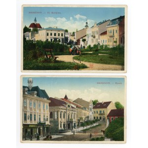 Brzeżany, Market Square, Kolejowa Street - set of postcards 2 pcs (606)