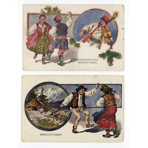 Merry Christmas - postcard set 2 pcs (381)