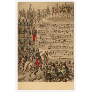 Patriotische Postkarte - Polnische Hymne (1227)