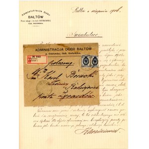 Świadectwo leśniczego, Administracja Dóbr Bałtów, 1906 (339)