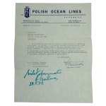 M/S Batory - zestaw 6 menu ze statku oraz pismo POL (376)