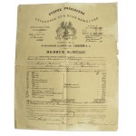 Prince Cezary Giedroyc - fire insurance policy, Vilnius 1889 (377)