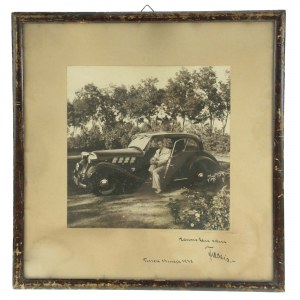 Turek - fotografia portret mężcyzny z samochodem, 1938 (657)