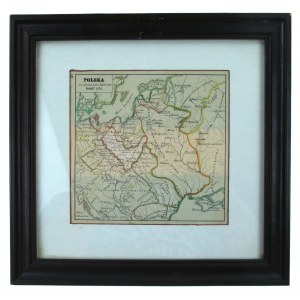 Mapa Polski za Władysława Łokietka 1333, lit. z XIX w. Oprawa (924)