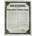 Afisz- extract from the decree on compulsory education. Sieradz, May 9, 1919 (297)